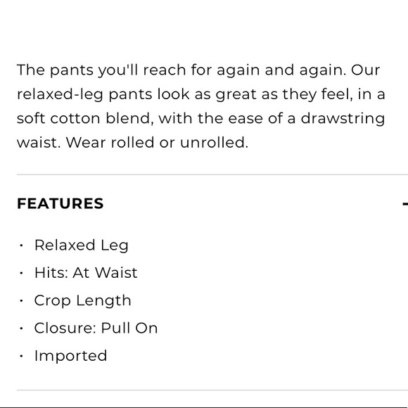 Talbots Drawstring Cuffed Pants - Picture 8 of 8